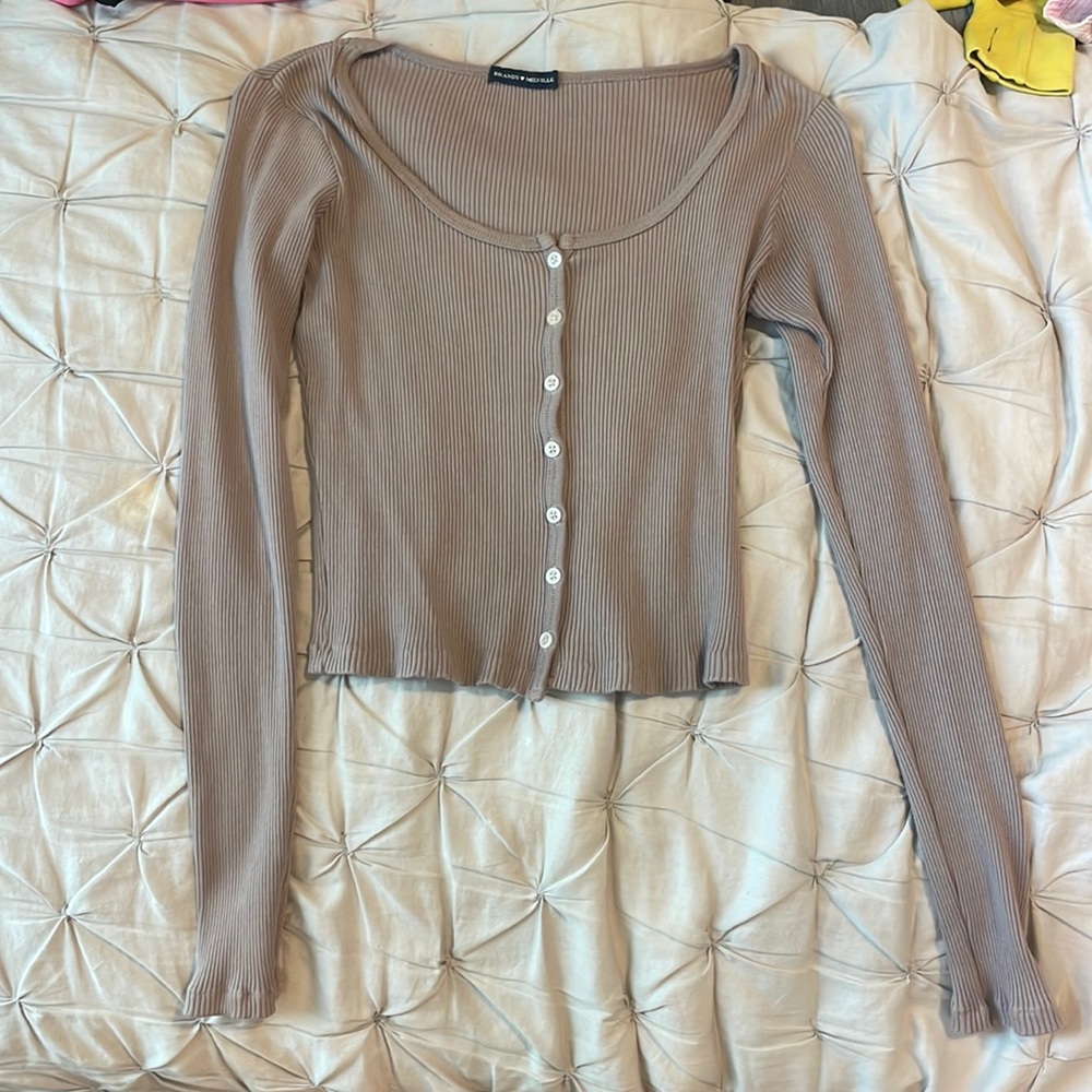 Long sleeve purple blouse with buttons from brandy Melville